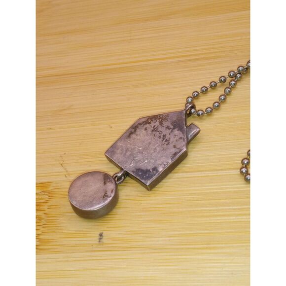 Picture Pendant with Skeptical and Cynic Tags on Bead Ball Chain - Picture 5 of 6